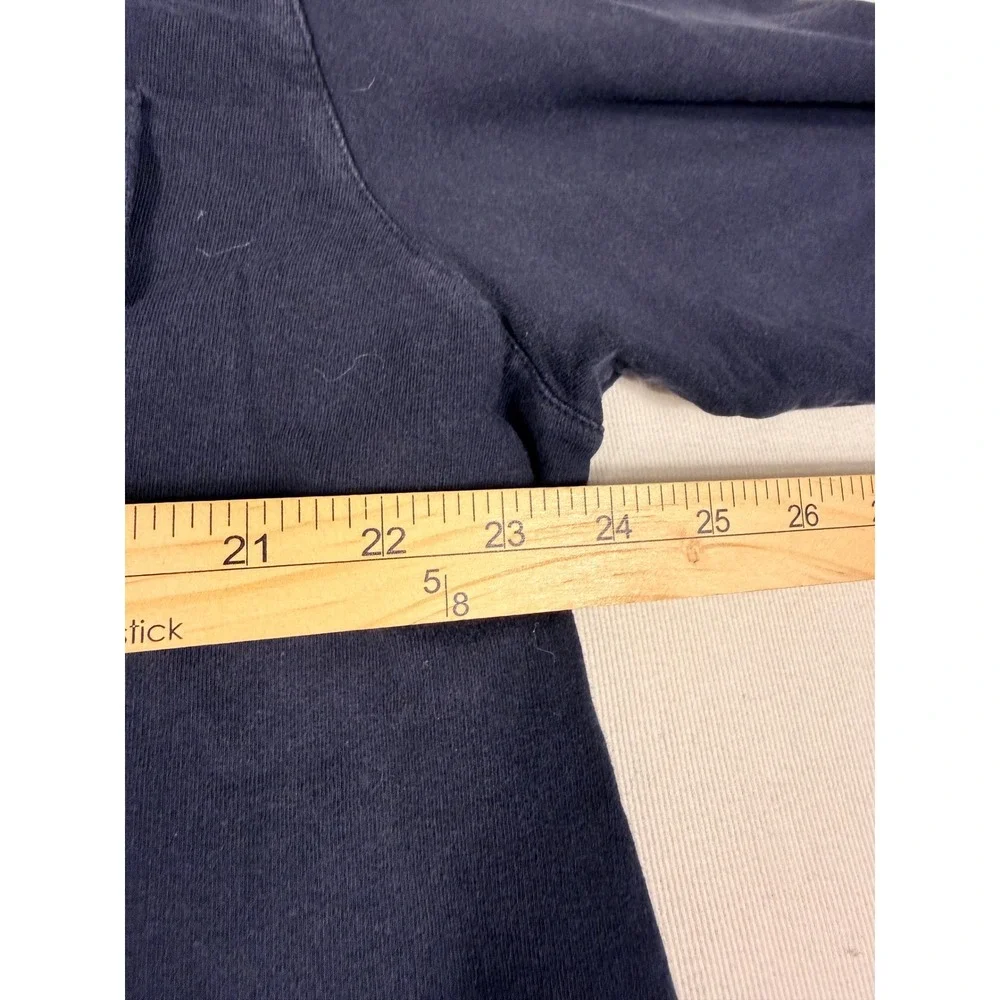 Michael Kors Pullover XL Navy Blue Snap Neck Utility Pocket Long Sleeve Top